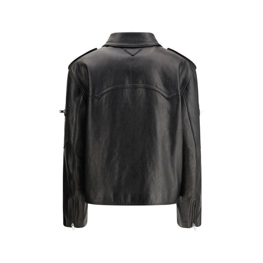 PradaPrada Biker leather Jacket1728,72470364320,Black,IT40 | M,Jackets & Coats - Women - Clothing,New with tags,Prada,Women