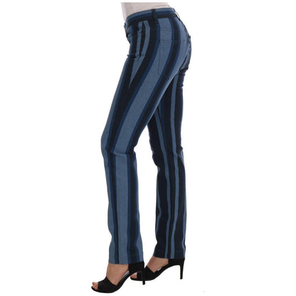 Dolce & Gabbana Blue GIRLY Striped Cotton Jeans Dolce & Gabbana
