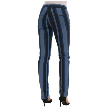 Dolce & Gabbana Blue GIRLY Striped Cotton Jeans Dolce & Gabbana