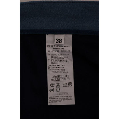 Dolce & Gabbana Blue GIRLY Striped Cotton Jeans Dolce & Gabbana