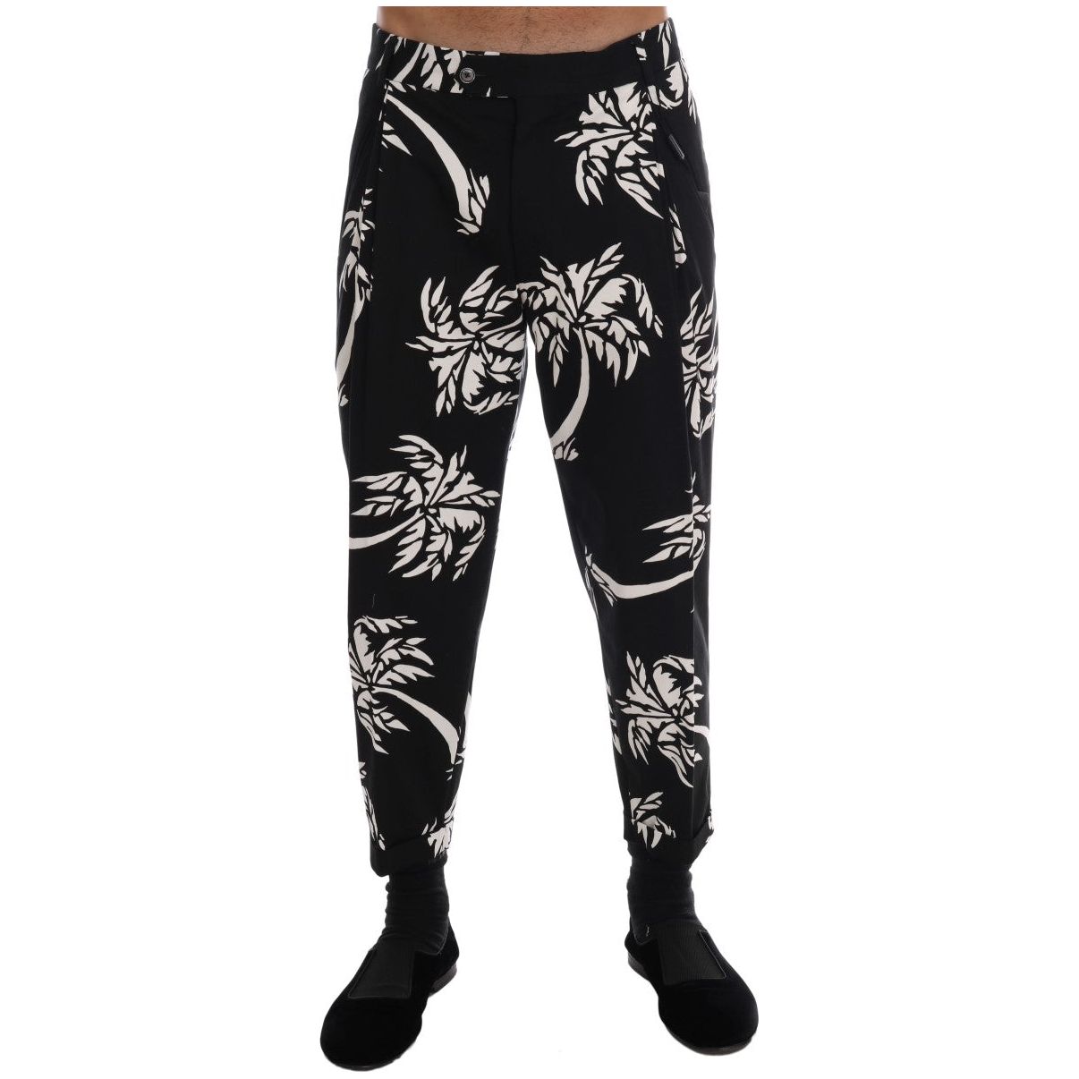 Dolce & Gabbana Elegant Tree Print Ankle Trousers Jeans & Pants Dolce & Gabbana