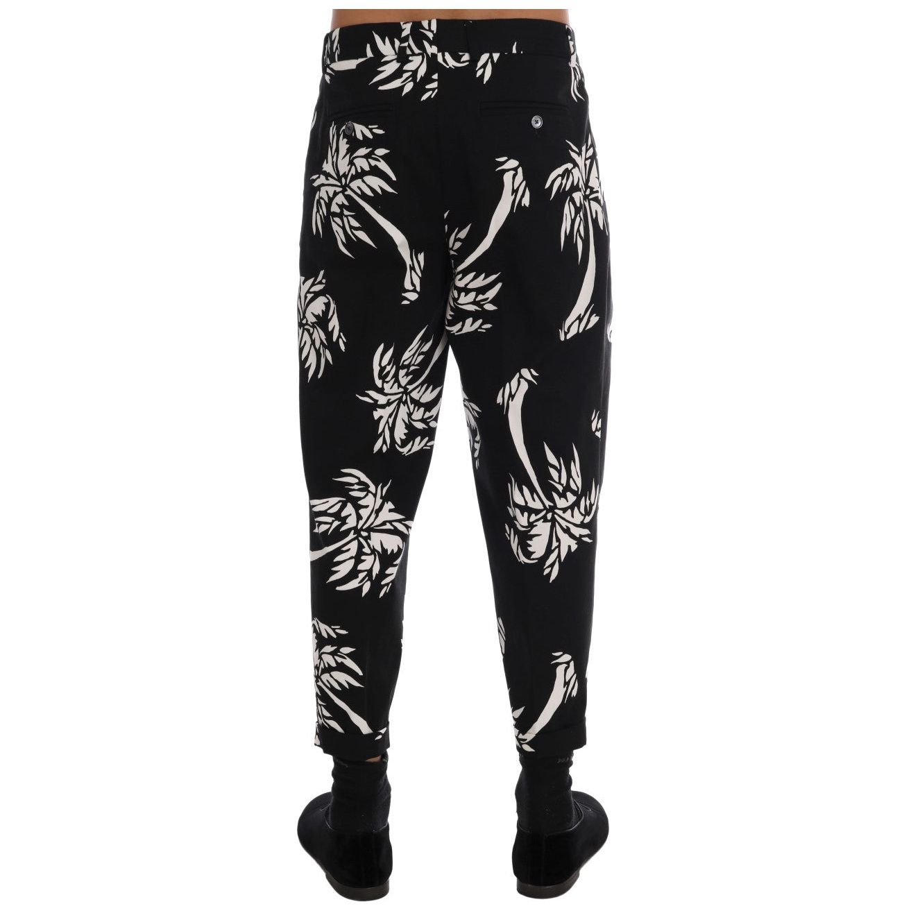 Dolce & Gabbana Elegant Tree Print Ankle Trousers Jeans & Pants Dolce & Gabbana