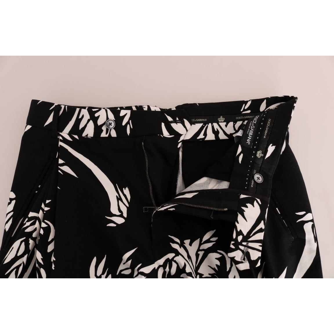 Dolce & Gabbana Elegant Tree Print Ankle Trousers Jeans & Pants Dolce & Gabbana