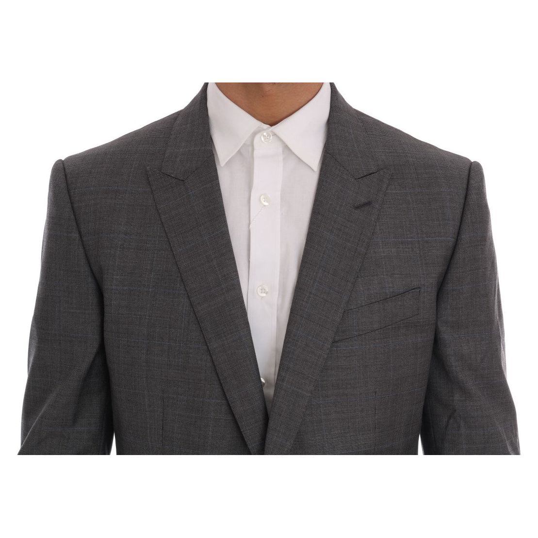 Dolce & Gabbana Sleek Gray Checkered Wool Blazer Dolce & Gabbana