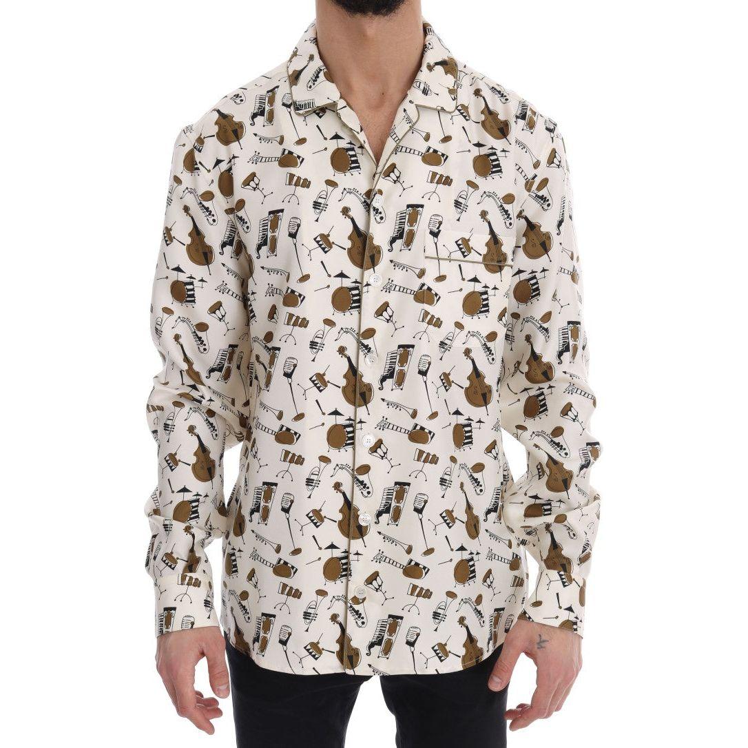 Dolce & Gabbana Exclusive Silk Casual Men's Shirt - JAZZ Motive Dolce & Gabbana