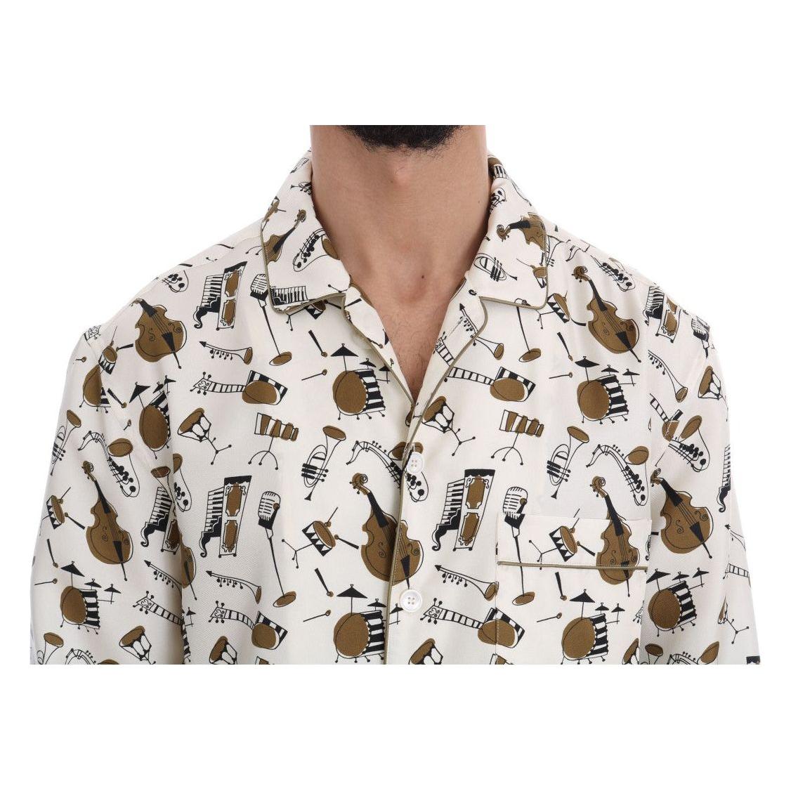 Dolce & Gabbana Exclusive Silk Casual Men's Shirt - JAZZ Motive Dolce & Gabbana