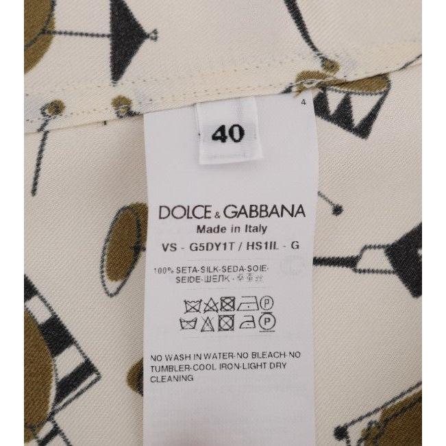 Dolce & Gabbana Exclusive Silk Casual Men's Shirt - JAZZ Motive Dolce & Gabbana