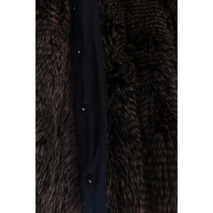Dolce & Gabbana Brown Raccoon Fur Coat Jacket Dolce & Gabbana