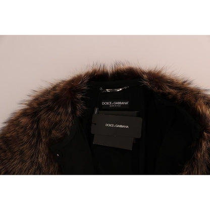 Dolce & Gabbana Brown Raccoon Fur Coat Jacket Dolce & Gabbana