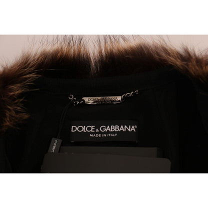 Dolce & Gabbana Brown Raccoon Fur Coat Jacket Dolce & Gabbana