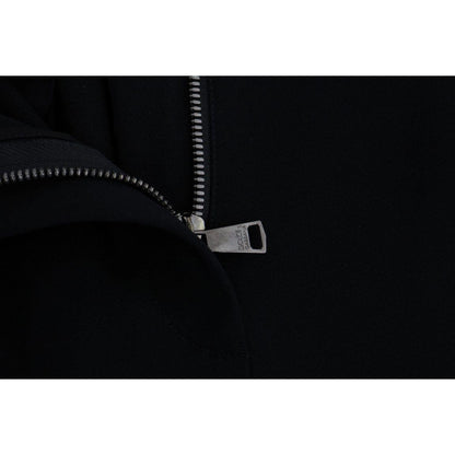 Dolce & Gabbana Black Stretch Pink Stripes Capri Pants