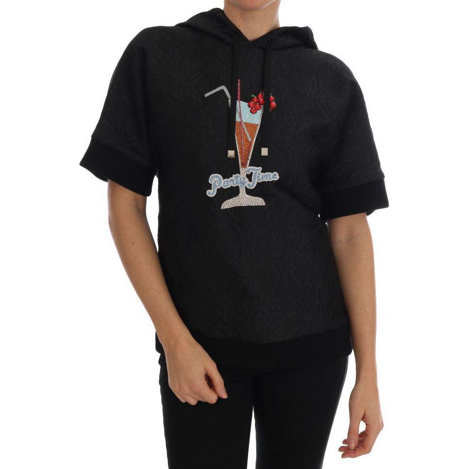 魔幻锦缎水晶连帽毛衣