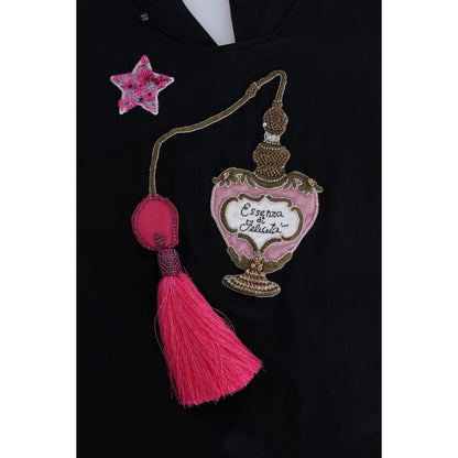 Dolce & Gabbana Black Silk Fairy Tale Top Crystal Blouse Dolce & Gabbana