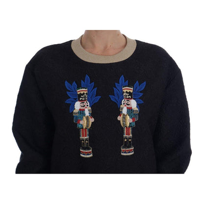 Dolce & Gabbana Black Fairy Tale Brocade Zipper Sweater Dolce & Gabbana