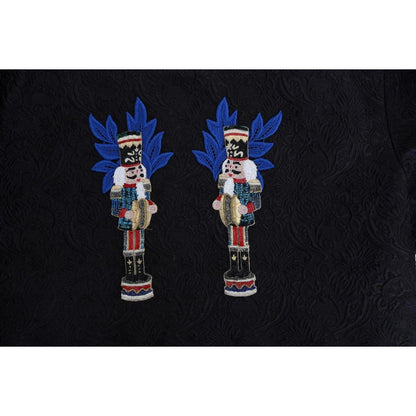 Dolce & Gabbana Black Fairy Tale Brocade Zipper Sweater Dolce & Gabbana