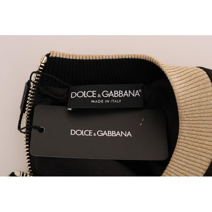 Dolce & Gabbana Black Fairy Tale Brocade Zipper Sweater Dolce & Gabbana