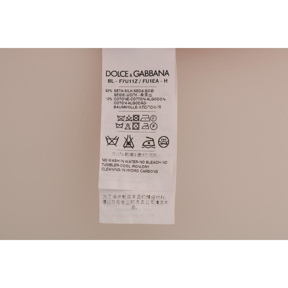 Dolce & Gabbana Red Silk Orange Vase Crystal Top Dolce & Gabbana