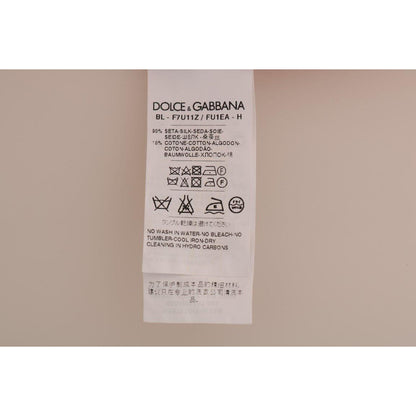 Dolce & Gabbana Red Silk Orange Vase Crystal Top Dolce & Gabbana