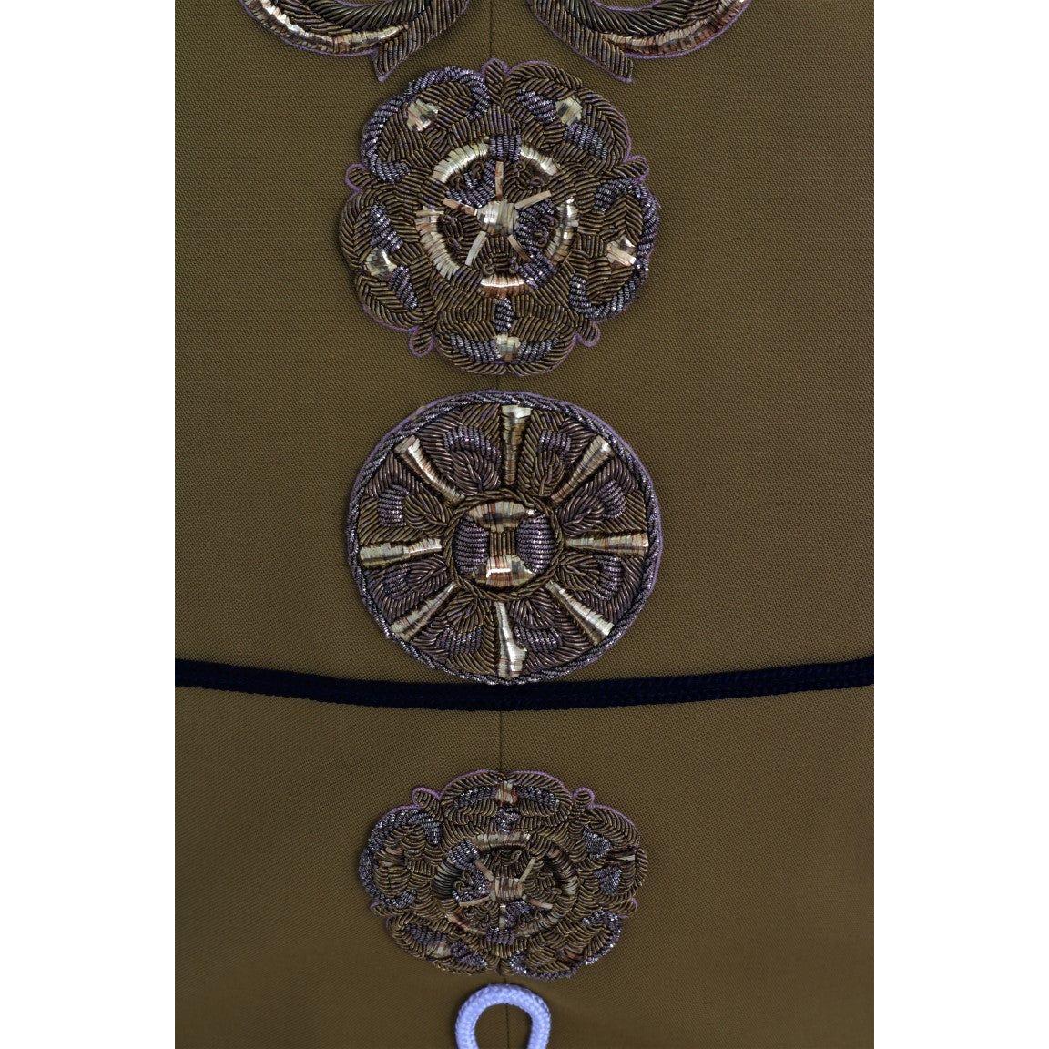 Dolce & Gabbana Yellow Crystal Cross Vest Jacket Dolce & Gabbana