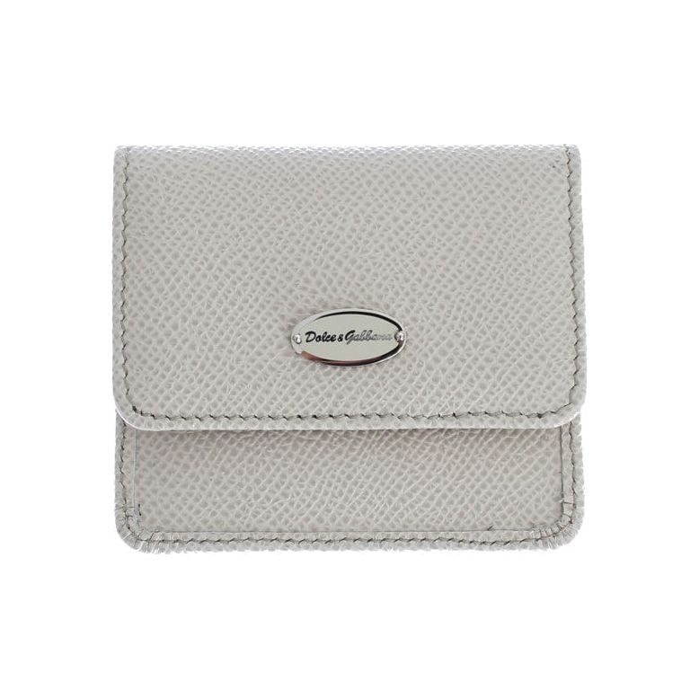 Dolce & Gabbana White Dauphine Leather Case Wallet Dolce & Gabbana
