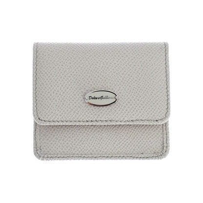 Dolce & Gabbana White Dauphine Leather Case Wallet Dolce & Gabbana