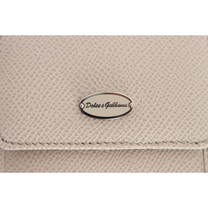 Dolce & Gabbana White Dauphine Leather Case Wallet Dolce & Gabbana