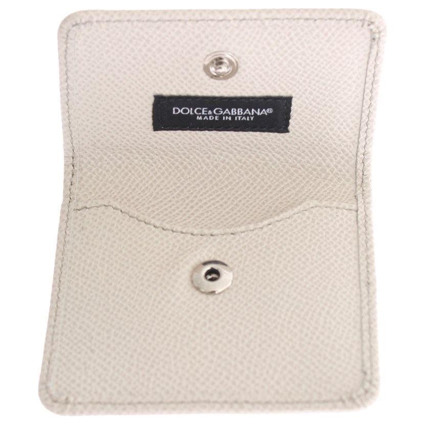 Dolce & Gabbana White Dauphine Leather Case Wallet Dolce & Gabbana