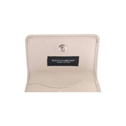 Dolce & Gabbana White Dauphine Leather Case Wallet Dolce & Gabbana