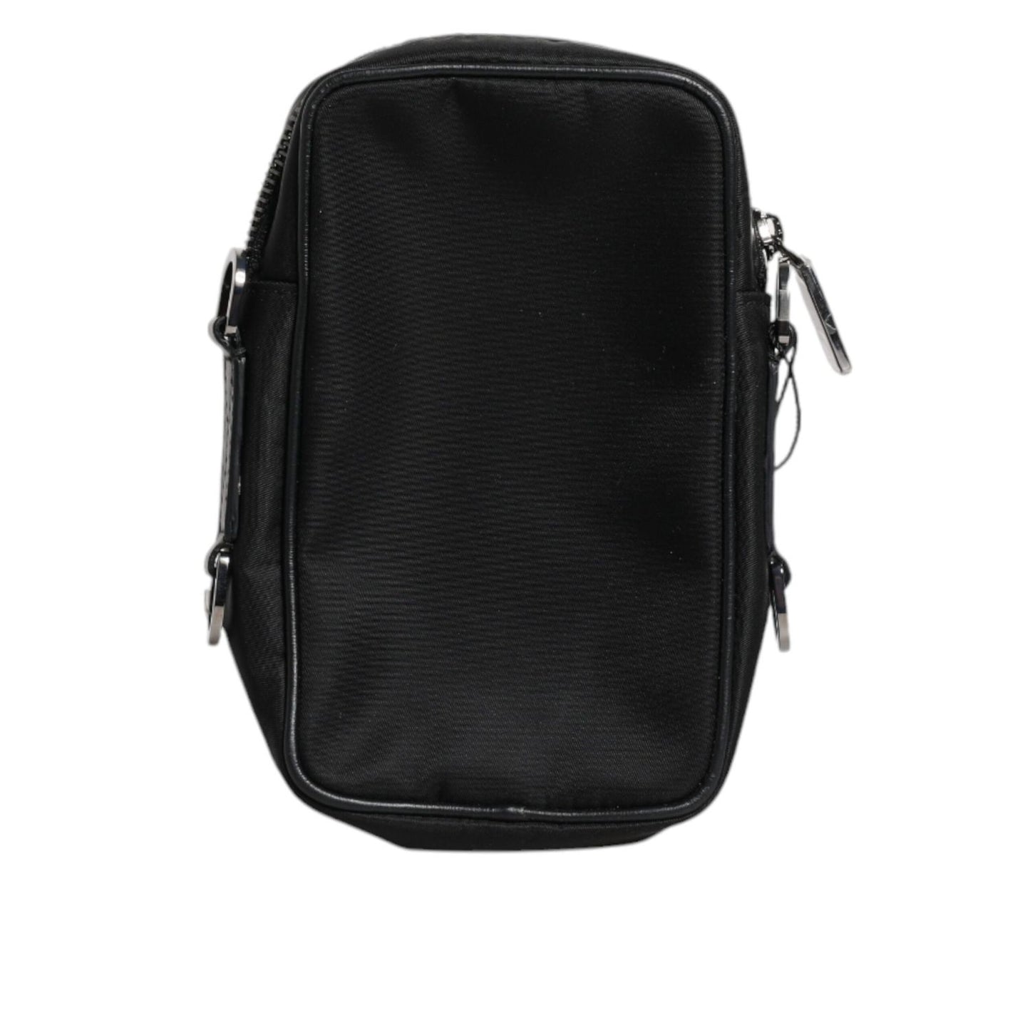 Dolce & Gabbana Black Grain Leather Logo Plaque Clutch Bag Dolce & Gabbana