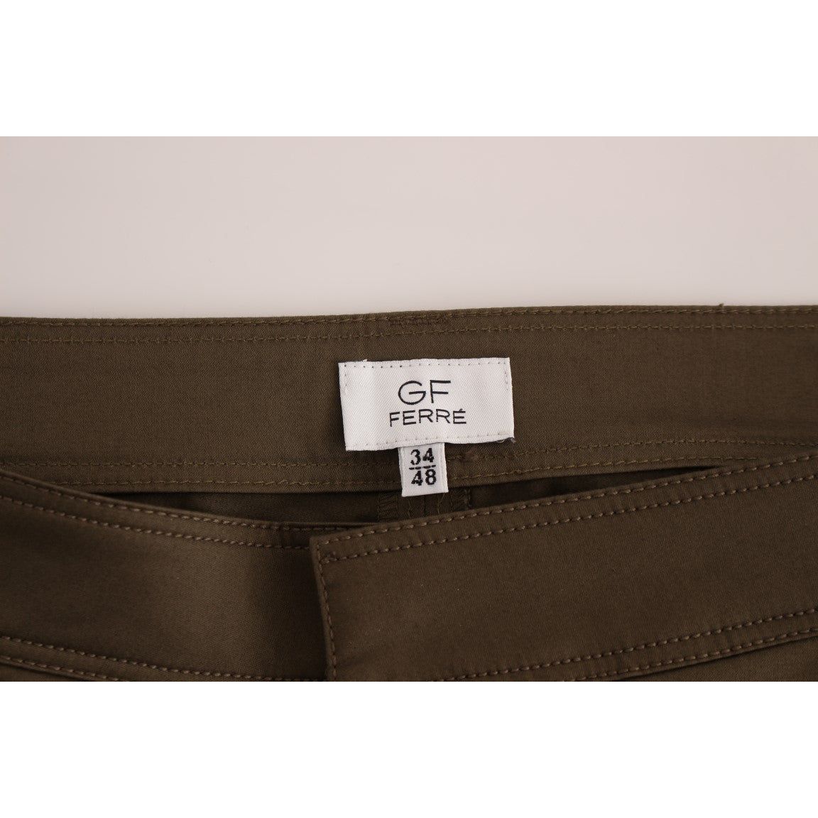 GF Ferre Elegant Green Comfort Straight Fit Pants GF Ferre