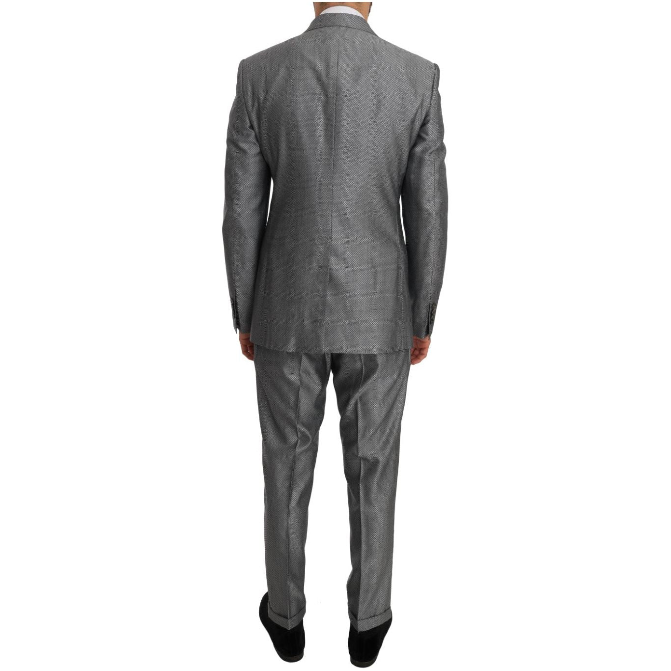Dolce & Gabbana Black Stretch Crystal Bee Slim Fit Suit