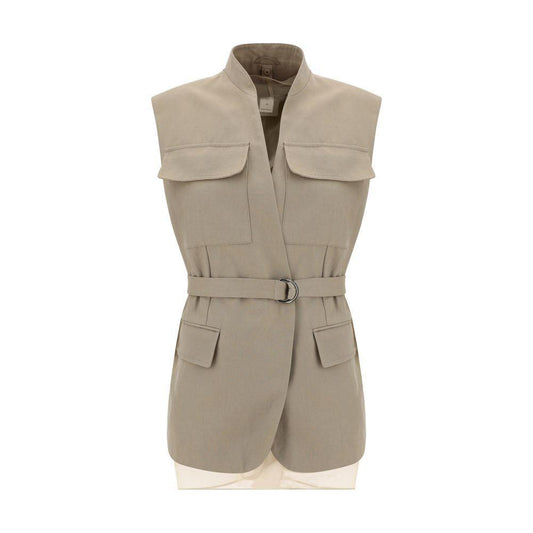Brunello CucinelliBrunello Cucinelli Vest1728,72470364320,Beige,Brunello Cucinelli,IT42 | L,IT46|XL,Jackets & Coats - Women - Clothing,New with tags,Women