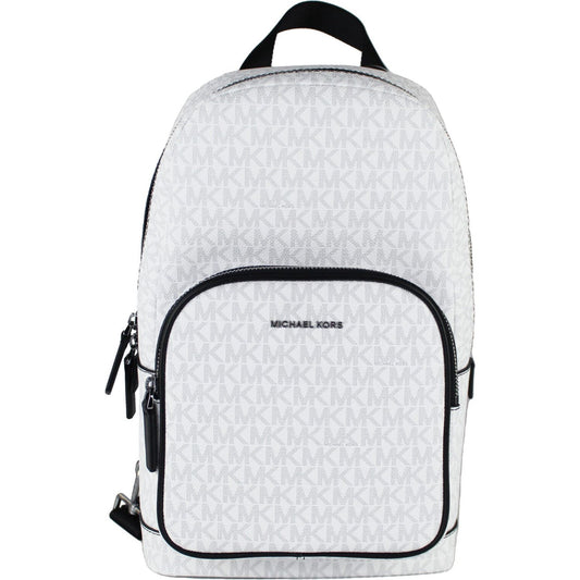 Michael Kors Cooper Medium White Signature PVC Sling Backpack