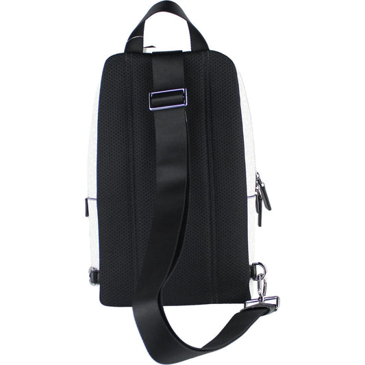 Michael Kors Cooper Medium White Signature PVC Sling Backpack