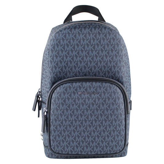 Michael Kors Cooper Medium Navy Signature PVC Sling Backpack