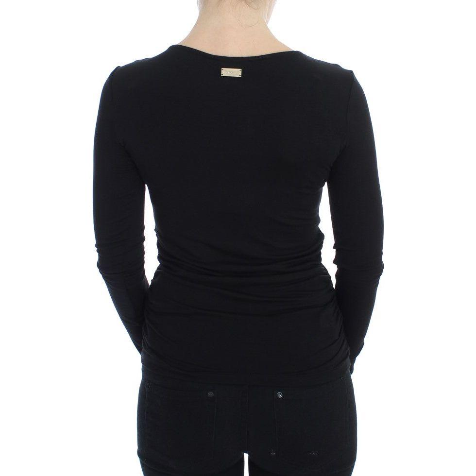 Versace Jeans Black Stretch Longsleeve Sweater Versace Jeans