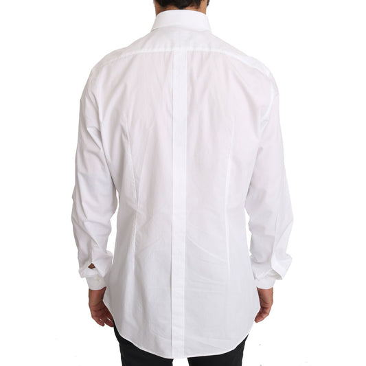 Dolce & Gabbana Elegant Slim Fit Dress Shirt in Pure White MAN SHIRTS Dolce & Gabbana