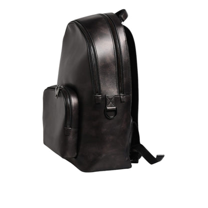 Dolce & Gabbana Bronze Leather School Travel Backpack Bag Dolce & Gabbana