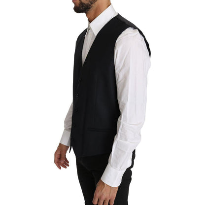 Dolce & Gabbana Gray Wool Silk Waistcoat Vest 12% Silk,1728,67345645728,Clothing,Dolce & Gabbana,Gray,IT52 | XL,Material: 88% Wool,Men,Men - Clothing,New with tags,Suits & Blazers - Clothing,Vests - Men - Clothing,Waistcoats - Suits & Blazers - Clothing