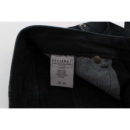 Cavalli Blue Cotton Stretch Baggy Relax Jeans Cavalli