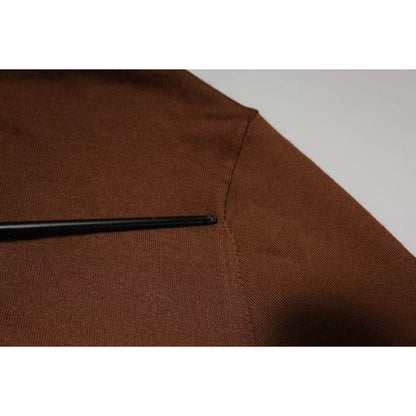 Dolce & Gabbana Brown Cashmere Turtleneck Pullover Sweater Dolce & Gabbana