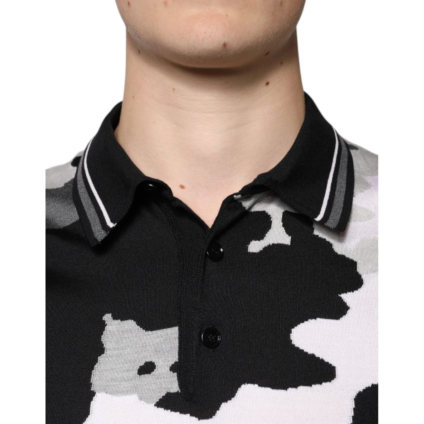 Dolce & Gabbana Multicolor Camouflage Collared Polo T-shirt