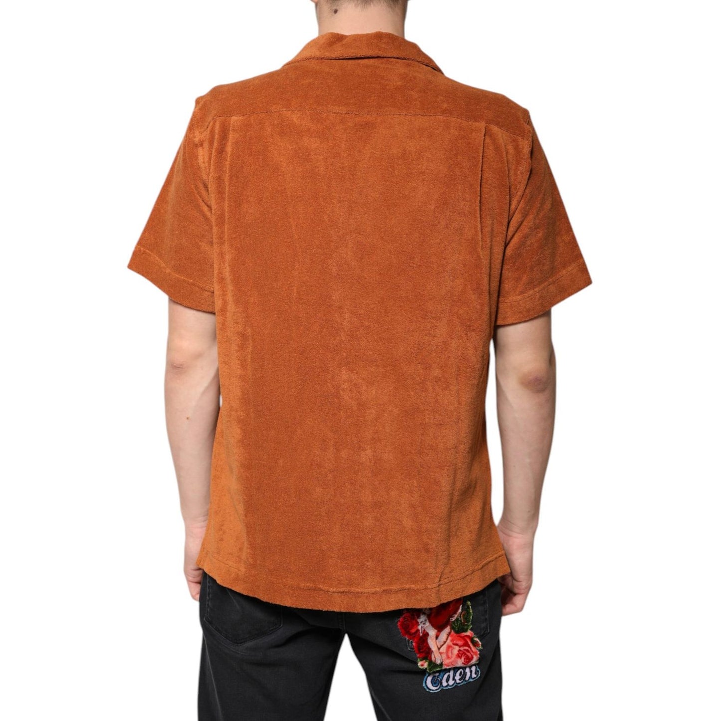 Dolce & Gabbana Hazel Cotton Velvet Button Down Collared Shirt