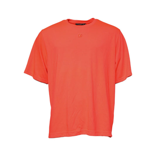Dolce & Gabbana Orange Logo Polyester Crew Neck T-shirt Dolce & Gabbana