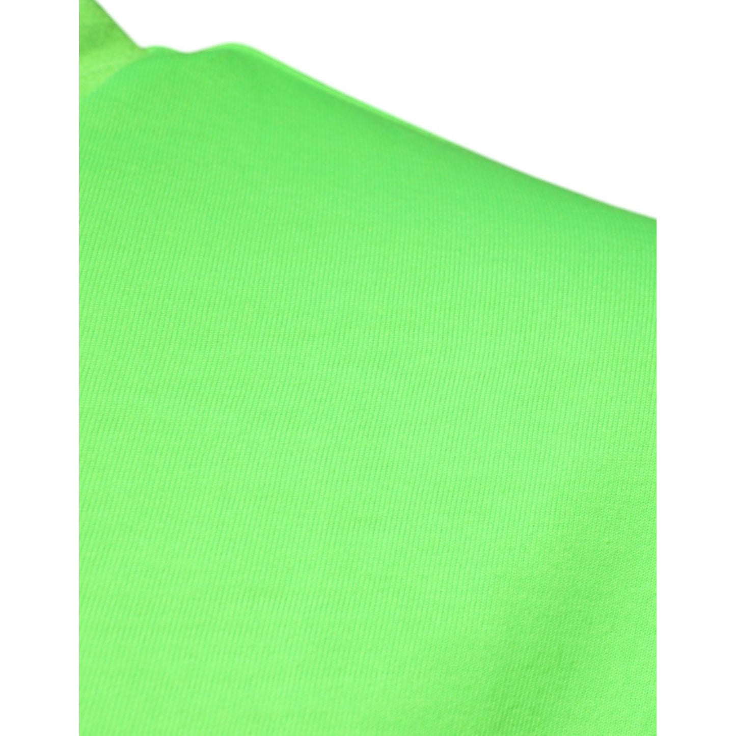 Dolce & Gabbana Green Logo Polyester Crew Neck T-shirt