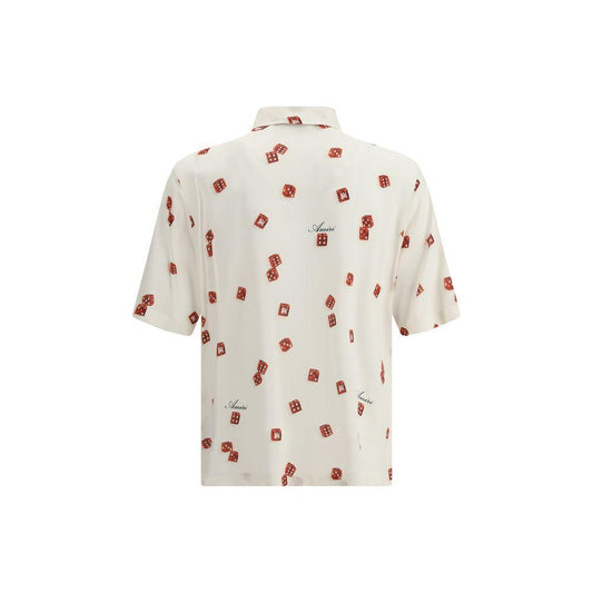 Amiri Dice Bowling Shirt Amiri Light Gray