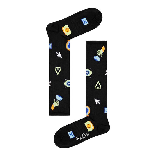 Happy Socks Black Cotton Socks 1728,36-40,71956299936,Black,Clothing,Happy Socks,New with tags,Socks - Underwear - Clothing,Underwear - Clothing,Women