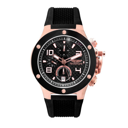 Bobroff Black Rubber Sport Watch