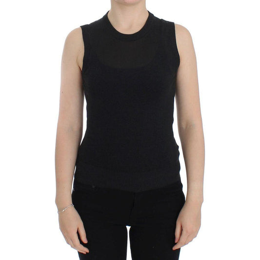 Dolce & Gabbana Black Sleeveless Crewneck Vest Pullover Dolce & Gabbana