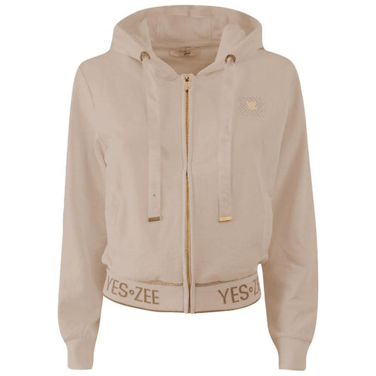 Yes Zee Beige Cotton Sweater
